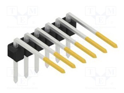 Connector: pin strips; pin header; male; PIN: 6; 2.54mm; THT; 1x6