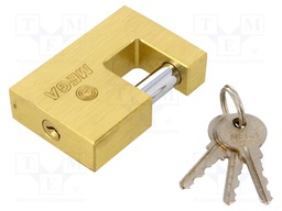 Padlock; Application: gates,cabinets,sheds; hardened shaft