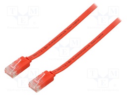 Patch cord; U/UTP; 6; stranded; Cu; PVC; red; Len: 3m; 32AWG
