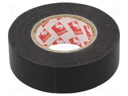 Tape: electrical insulating; W: 19mm; L: 20m; Thk: 0.13mm; black