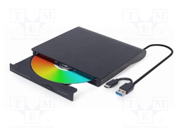 External DVD drive; black; DC,USB A plug,USB C plug