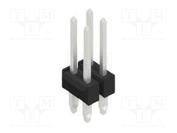 Connector: pin strips; pin header; male; PIN: 4; 2.54mm; THT; 2x2