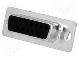 D-Sub; PIN: 15; plug; female; stamped and formed contacts
