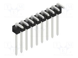 Connector: pin strips; pin header; male; PIN: 9; 2.54mm; THT; 1x9