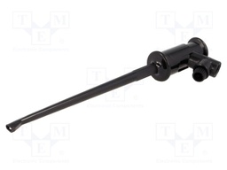 Clip-on probe; hook type; 3A; 60VDC; black; Grip capac: max.1.3mm