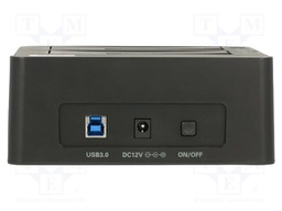 Docking station; USB 3.0; plastic; black