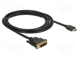 Cable; DVI-D (18+1) plug,HDMI plug; bidirectional,single link