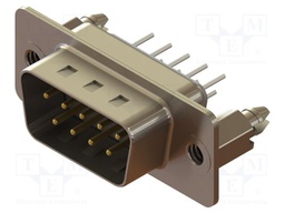 Connector: D-Sub; PIN: 9; socket; male; for panel mounting,on PCBs