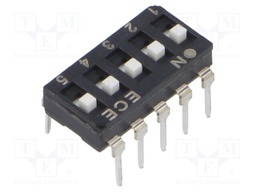 Switch: DIP-SWITCH; Poles number: 5; OFF-ON; 0.025A/24VDC; Pos: 2/5
