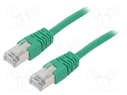 Patch cord; F/UTP; 5e; stranded; CCA; PVC; green; Len: 0.5m; 26AWG