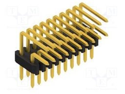 Connector: pin strips; pin header; male; PIN: 20; 1.27mm; THT; 2x10