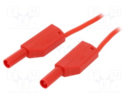Test lead; PVC; 0.5m; red; 32A; Type: with 4mm axial socket