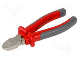 Pliers; side,cutting; ergonomic two-component handles,satin