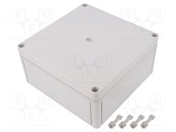 Enclosure: multipurpose; X: 180mm; Y: 182mm; Z: 90mm; PK; light grey