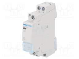 Contactor: 2-pole installation; 25A; 24VAC; NO x2; DIN; -10÷50°C