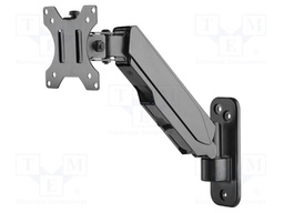 Holder; for wall mounting; 8kg; 17÷32"; black; Arm len: 330mm