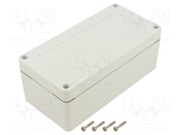 Enclosure: multipurpose; X: 80mm; Y: 160mm; Z: 60mm; ZP; ABS; IP67