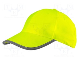 Baseball cap; yellow; polyester; Size: one size