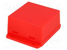 Enclosure: multipurpose; X: 80.6mm; Y: 80mm; Z: 43.5mm; ABS; red