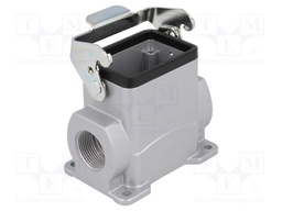 Enclosure: for HDC connectors; C146; size E6; with latch; high