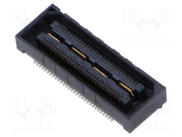 Mezzanine Connector, Ground Plane, Receptacle, 0.5 mm, 2 Rows, 60 Contacts, Surface Mount