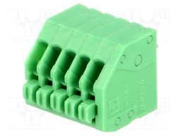 PCB terminal block; angled 45°; 2.5mm; ways: 5; on PCBs; terminal