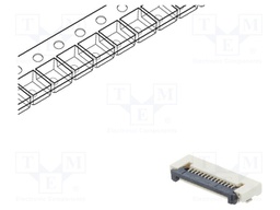Connector: FFC (FPC); horizontal; PIN: 14; ZIF; SMT; tinned; 30mΩ