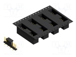 Connector: pin strips; pin header; male; PIN: 9; 2.54mm; SMT; 1x9