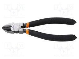 Pliers; side,cutting; handles with plastic grips; 160mm