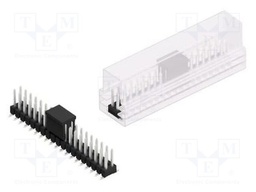 Connector: pin strips; pin header; male; PIN: 38; 2.54mm; SMT; 2x19