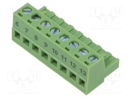 Test acces: pluggable terminal block; Colour: green