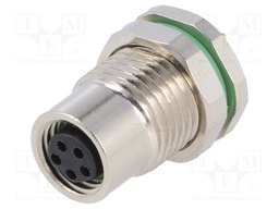 Connector: M8; female; PIN: 5; for panel mounting,front side nut