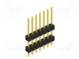 Connector: pin strips; pin header; male; PIN: 7; 2.54mm; THT; 1x7