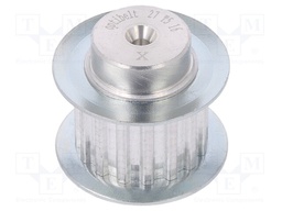 Belt pulley; T5; W: 16mm; whell width: 27mm; Ø: 24.6mm; aluminium