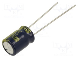 Capacitor: electrolytic; low impedance; THT; 470uF; 6.3VDC; ±20%