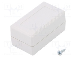 Enclosure: multipurpose; X: 31mm; Y: 56mm; Z: 27mm; ABS; light grey
