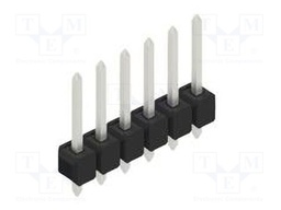 Connector: pin strips; pin header; male; PIN: 6; 2.54mm; THT; 1x6