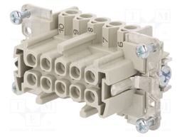 Connector: HDC; female; PIN: 10; size 10; Pitch: 57x27mm; 500V; 16A