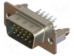 Connector: D-Sub HD; PIN: 15; socket; male; straight; THT; MHDD