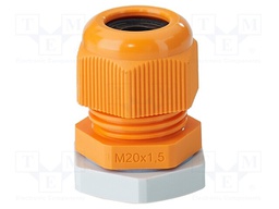 Cable gland; M20; 1.5; IP66; polyamide; orange