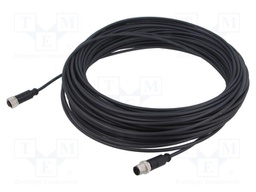 Cable: for sensors/automation; plug; PIN: 4; M12 male,M12 female