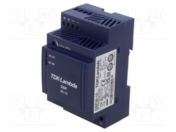 Power supply: switched-mode; for DIN rail; 30W; 15VDC; 2A; 83%
