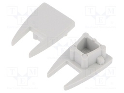 Cap for LED profiles; grey; ABS; Application: MICRO10