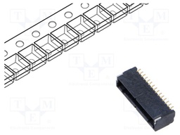 Connector: wire-board; KW30; horizontal; SMT; PIN: 15; male; socket
