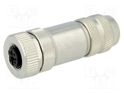 Plug; M12; PIN: 2; female; B code-Profibus; for cable; IP67; 6÷8mm