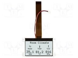 Display: LCD; graphical; 128x64; FSTN Positive; white; LED; PIN: 30