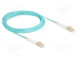 Fiber patch cord; OM3; LC/PC,both sides; 5m; 50/125um; LSZH; beige