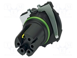 Connector: M12; contact insert; PIN: 6; 630V; straight; THR; M; 8A