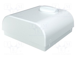 Enclosure: wall mounting; X: 80mm; Y: 80mm; Z: 33.3mm; ABS; white