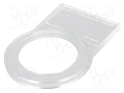Bezel; 22mm; har-port; -25÷70°C; Ø22.3mm; IP20; Colour: transparent